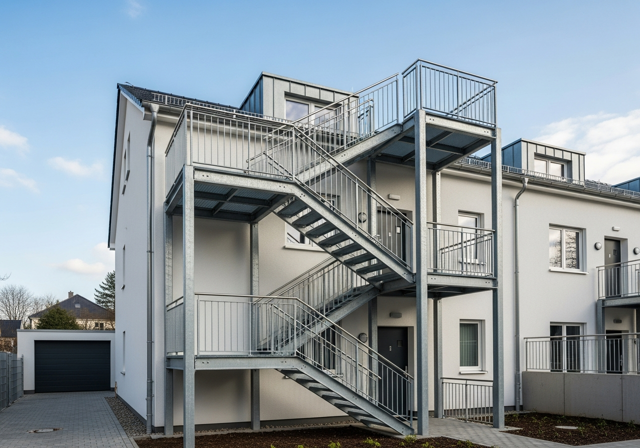 Außentreppe Mehrfamilienhaus